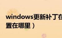 windows更新补丁在哪（Win10更新补丁位置在哪里）