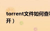 torrent文件如何查看（torrent文件如何打开）