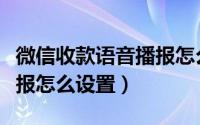 微信收款语音播报怎么设置（微信收款语音播报怎么设置）