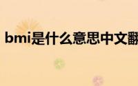 bmi是什么意思中文翻译（bmi是什么意思）