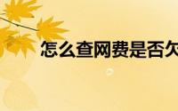 怎么查网费是否欠费（怎么查网费）