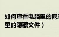 如何查看电脑里的隐藏的文件（如何查看电脑里的隐藏文件）