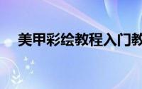 美甲彩绘教程入门教程（美甲彩绘教程）