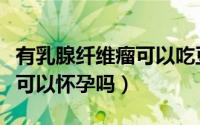有乳腺纤维瘤可以吃豆制品吗（有乳腺纤维瘤可以怀孕吗）