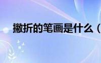撇折的笔画是什么（撇折的笔画怎么写）
