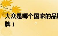 大众是哪个国家的品牌（大众是哪个国家的品牌）