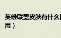 英雄联盟皮肤有什么用（英雄联盟皮肤有什么用）