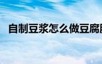 自制豆浆怎么做豆腐脑（自制豆浆怎么做）