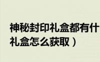 神秘封印礼盒都有什么（最新dnf神秘的封印礼盒怎么获取）