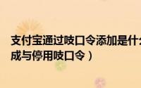 支付宝通过吱口令添加是什么意思（支付宝的吱口令如何生成与停用吱口令）