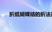 折纸蝴蝶结的折法简单（折纸蝴蝶结）