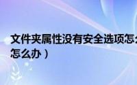 文件夹属性没有安全选项怎么办（文件夹属性没有安全选项怎么办）
