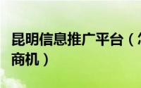 昆明信息推广平台（怎么在昆明信息平台发布商机）