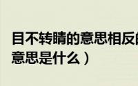 目不转睛的意思相反的四字词语（目不转睛的意思是什么）