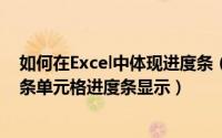 如何在Excel中体现进度条（EXCEL如何让数值显示为进度条单元格进度条显示）