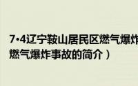 7·4辽宁鞍山居民区燃气爆炸事故（关于7·4辽宁鞍山居民区燃气爆炸事故的简介）