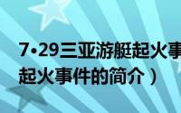 7·29三亚游艇起火事件（关于7·29三亚游艇起火事件的简介）