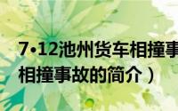 7·12池州货车相撞事故（关于7·12池州货车相撞事故的简介）