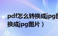 pdf怎么转换成jpg图片无水印（pdf怎么转换成jpg图片）
