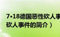 7·18德国恶性砍人事件（关于7·18德国恶性砍人事件的简介）