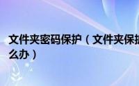 文件夹密码保护（文件夹保护3000找不到文件夹加密记录怎么办）