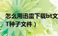 怎么用迅雷下载bt文件（如何使用迅雷下载BT种子文件）