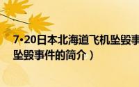 7·20日本北海道飞机坠毁事件（关于7·20日本北海道飞机坠毁事件的简介）
