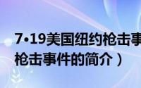 7·19美国纽约枪击事件（关于7·19美国纽约枪击事件的简介）