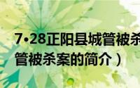 7·28正阳县城管被杀案（关于7·28正阳县城管被杀案的简介）