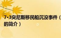 7·3突尼斯移民船沉没事件（关于7·3突尼斯移民船沉没事件的简介）