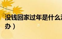 没钱回家过年是什么滋味（没钱回家过年怎么办）
