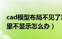 cad模型布局不见了怎么办（cad模型在布局里不显示怎么办）