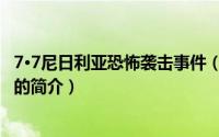 7·7尼日利亚恐怖袭击事件（关于7·7尼日利亚恐怖袭击事件的简介）