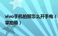 vivo手机拍照怎么开手电（爱酷iQOO手机相机怎么开启手掌拍摄）