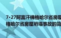 7·27阿富汗楠格哈尔省房屋坍塌事故（关于7·27阿富汗楠格哈尔省房屋坍塌事故的简介）