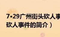 7·29广州街头砍人事件（关于7·29广州街头砍人事件的简介）