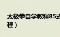 太极拳自学教程85式第一段（太极拳自学教程）