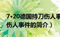 7·20德国持刀伤人事件（关于7·20德国持刀伤人事件的简介）