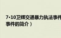 7·10卫辉交通暴力执法事件（关于7·10卫辉交通暴力执法事件的简介）