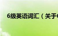 6级英语词汇（关于6级英语词汇的简介）