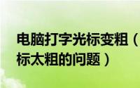 电脑打字光标变粗（Win10如何解决打字光标太粗的问题）