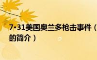 7·31美国奥兰多枪击事件（关于7·31美国奥兰多枪击事件的简介）
