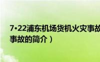 7·22浦东机场货机火灾事故（关于7·22浦东机场货机火灾事故的简介）