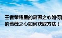 王者荣耀里的蔷薇之心如何获取方法视频教学（王者荣耀里的蔷薇之心如何获取方法）