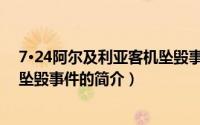 7·24阿尔及利亚客机坠毁事件（关于7·24阿尔及利亚客机坠毁事件的简介）