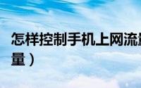 怎样控制手机上网流量（如何控制手机上网流量）