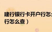 建行银行卡开户行怎么查询（建行银行卡开户行怎么查）