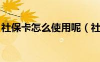 社保卡怎么使用呢（社保卡是什么 怎么使用）