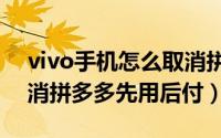 vivo手机怎么取消拼多多先用后付（怎么取消拼多多先用后付）