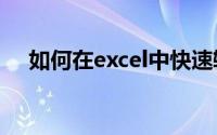 如何在excel中快速输入出生证等长号码